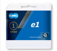KMC e1 EPT Narrow Kjede Sølv Single, 130 ledd, 1/2" x 3/32, rustfritt